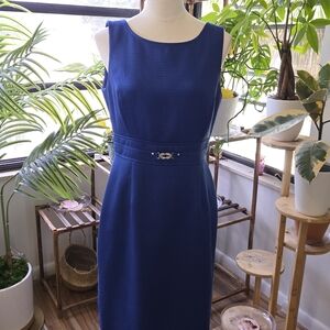 Tahari Arthur S. Levine Royal Blue Sheath Dress Size 6